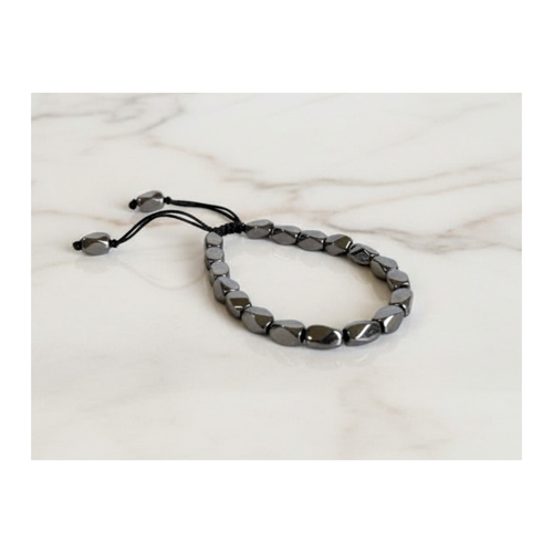 Hematite macrame bracelet