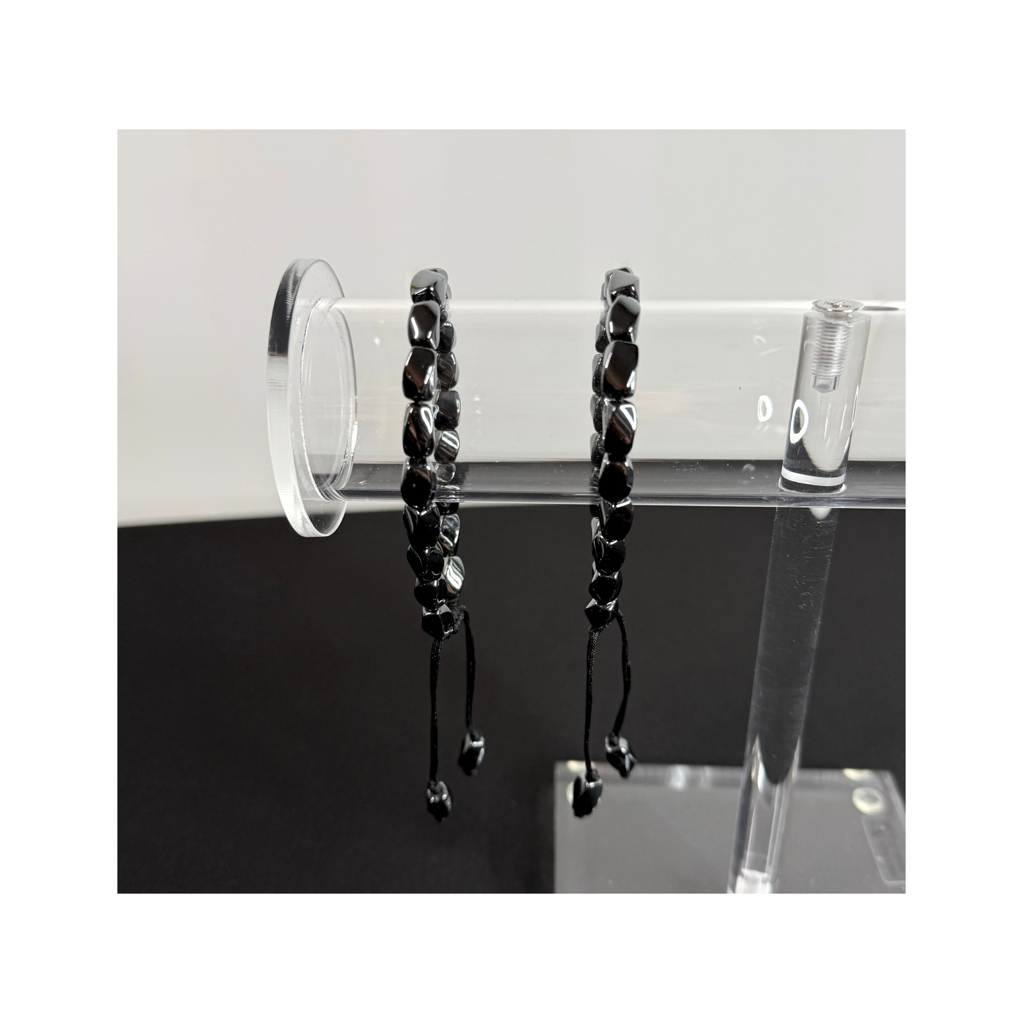Hematite macrame bracelet