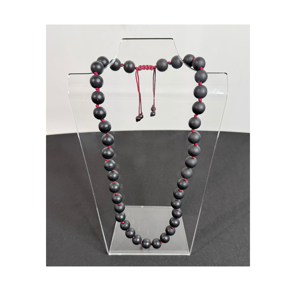 Matte Beaded macrame necklace