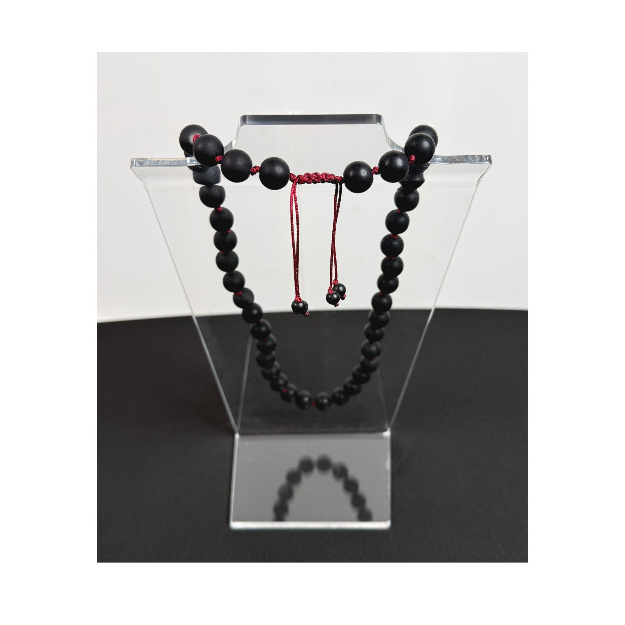 Matte Beaded macrame necklace