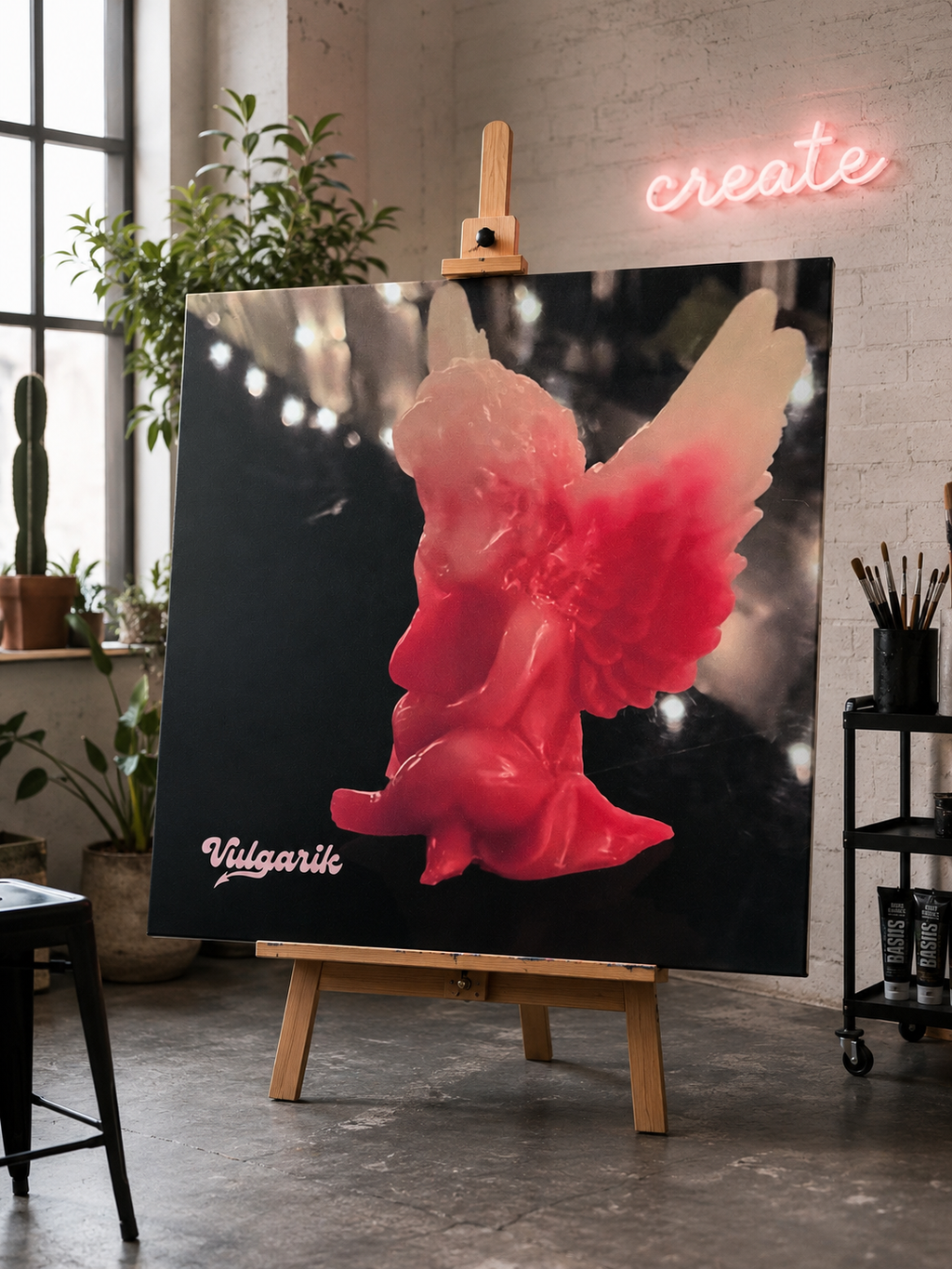 Thoughtfully Vulgarik canvas print