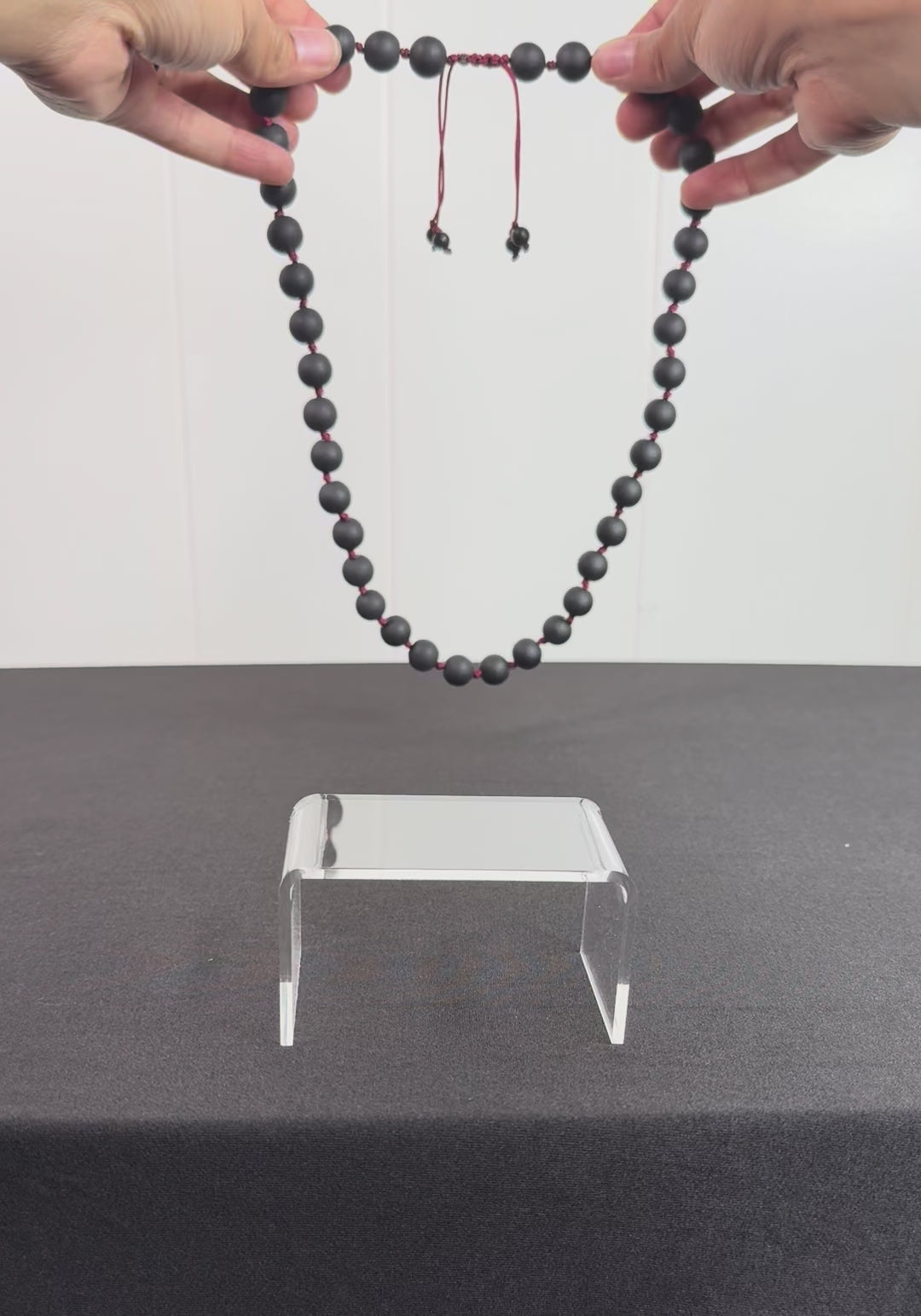 Matte Beaded macrame necklace